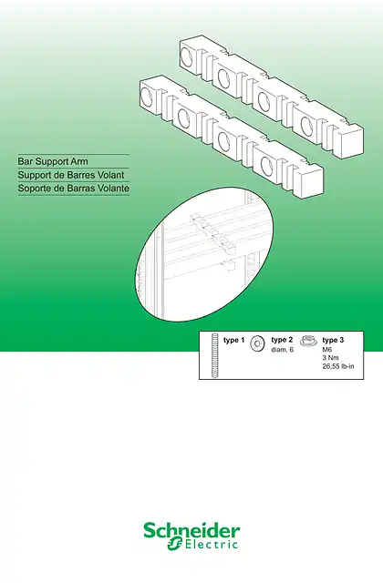schneider施耐德Spacial SF - Busbar support arm until 3200 A - Instruction Sheet